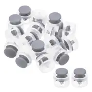 60Pcs 0.6" Dia Cord Locks Double Hole Stopper Grey
