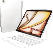 SwitchEasy CoverBuddy Lite for 2024 iPad Air 13" - Case Compatible with Magic Keyboard for iPad Air (M2), with Apple Pencil Pro Pencil Holder - White