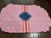New Pottery Barn PB Teen Emily Meritt Scallop pinboard Cover Pink Coral Blue