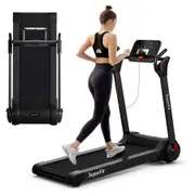 Costway Folding Electric Treadmill 2.25HP Jogging Walking Running Machine Fitness Equipment w/LED Display Black