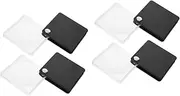 2sets Portable Small Magnifier for Jewelry Identification Handheld Pocket Magnifier with Durable Material for Reading Newspapers and Checking Maps 2pcs*2