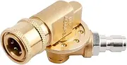 Yakamoz Pressure Washer Pivoting Coupler - 1/4 Inch Quick Connect Gutter Cleaning Attachment 270 Degree Pressure Washer Wand Accessories with 7 Angles for Power Washer Spray Nozzle Tip, 4500PSI