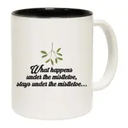 Christmas What Happens Under The Mistletoe Mug Cup