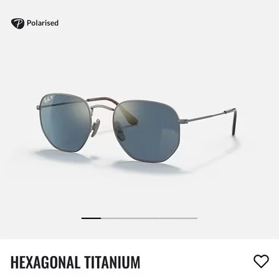 Ray Ban Hexagonal Polarised RB8148 RRP $642 ✅ Gunmetal Polar Blue Mirror Gold