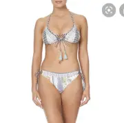 Camilla Franks Beach Shack Lace Up Halter Bikini Set Size 1 10 Small $4 EXPRESS