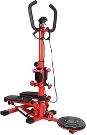 Stepper W Handle Hand Grip Workout and Turntable Fitness Machine LCD Monitor for Fitness Aerobic Exercise Home Gym