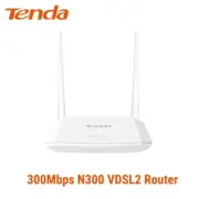 Tenda V300 N300 Wireless 300 Mbps VDSL2+ ADSL2+ Modem Router 2x 5dBi Antenna