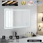 Wall Bathroom LED Light Makeup Vanity Mirror Touch Anti-fog Bluetooth Speaker