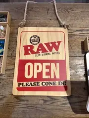 Authentic RAW Closed/Open Sign