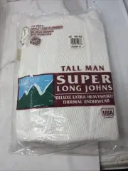 VTG JE Morgan Super Long Johns Heavyweight Ankle Length Thermal Tall Man 3XL USA