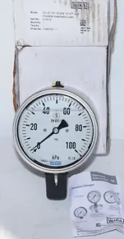 Wika 233.30.100 100kPa 14psi 4" Calibrated Pressure Gauge