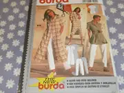 BURDA 3204 MISSES FRONT BUTTON DUSTER DRESS OR TOP & PANTS PATTERN-UNCUT- 8-18