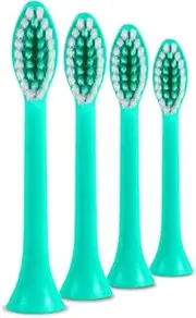 Smile Therapy Advanced Sonic Electric Toothbrush Heads- Rechargeable Electric Tooth Brush Adults & Kids Teeth Whitening Dental Tools, 50 Days Battery Life 4 Brush Heads 6 Modes, 2 Minute Timer (Green, Toothbrush Heads)