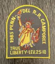 Vintage 1985 Penn-Del Royal Rangers Camporee Patch Statue of Liberty