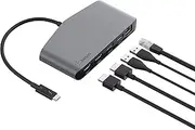 [Belkin] Thunderbolt 3 Dock Mini with Tethered Thunderbolt 3 Cable (Thunderbolt Dock for Mac OS and Windows USB-C Laptops), Silver, F4U098bt