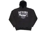 Linkin Park Unisex Adult Meteora Wall Art Stone Wash Pull Over Hoodie (Charcoal Grey) - UTRO12923
