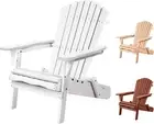 ALFORDSON Wooden Muskoka Adirondack Chair for Outdoor, Durable Fir Wood Lawn ...