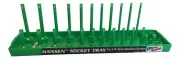 Hansen 1403 1/4" Drive Standard Regular & Deep Socket Holder - Green