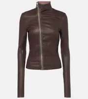 [Rick Owens] Rick Owens Gary leather jacket AU 16 brown