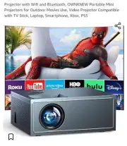 Projector with Wifi and Bluetooth, OWNKNEW Portable Mini Projectors for Outdoor
