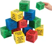 Classroom Brain Break Activity Dice - Pack of 12 (2.5") Foam Cubes