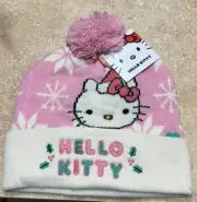 HELLO KITTY PINK WINTER STOCKING CAP BEANIE - ONE SIZE FITS MOST - OSFM