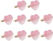 10pcs Band Decorative Rings Silicone Watch Strap Accessories Unique Charm for Watch Band Pink 3