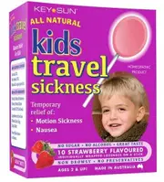 Key Sun Natural Kids Travel Sickness Strawberry 10 Lozenges