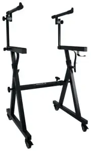 Rockville Z45W Z-Style 2-Tier Keyboard Stand+Wheels Fits Yamaha PSRS775