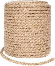 10mm Jute Rope, 165 Feet Thick and Strong Natural Jute Twine 30 M Rope for Gardening, Bundling, Camping, Decorating