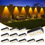 Solar Fence Lights Outdoor Waterproof, 80 Lumens Solar Lights for Fence with ...