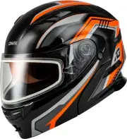 G-Max M20139288 MD-01S Transistor Helmet with Dual Lens 2XL Orange/Black