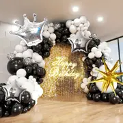 141Pcs Birthdayballoon Set Aluminum Film Crown Balloon For Birthday Engagement Wedding Anniversary Party Decoration Balloon Set