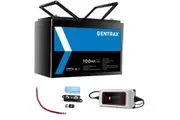 Gentrax 12V 100Ah Lithium Battery + SRNE VoltX 25A AC Charger + Fuse 150A Holder + 4AWG 0.3m Cable