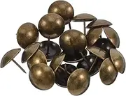 JEWEDECO 30pcs Vintage Tacks Round Upholstery Pins for Furniture Corkboard Antique Decorative Push Pins Sturdy Tacks for Decor