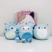 Squishmallows Clips BUNDLE Joelle Flower, Zinx & Serene 3.5" BNWT KellyToy