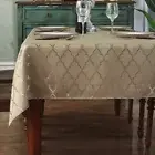 Jacquard Tablecloth Flower Pattern Polyester Table Cloth Spill Proof Dust-Pro...