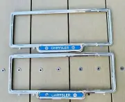 CHRYSLER DEALERSHIP METAL NUMBERPLATE FRAMES Hemi , Charger,valiant ,vip,rt,