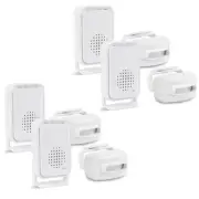 Wireless Motion Sensor Detector Alarm For Home Door Window IP64 Waterproof 4Pack