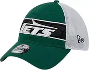 New York Jets Men's Banded Team Color 39Thirty Flex Fitted Cap - NFL Mesh Trucker Stretch Fit Hat (M/L)