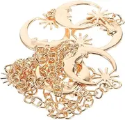 [LIFKOME] Elegant Metal Waist Chain Women's Belt Fashionable Body Chain Sun Moon Star Decoration Suitable for Everyday Special Occasions