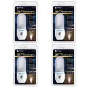4x Sansai Auto Sensor LED Portable Night Warm Light 10,000mAh 14x7 cm White