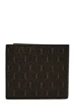 Saint Laurent Logo-monogrammed Leather Wallet - Brown One Size