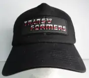 Transformers TV/Movie Logo Embroidered Patch on Black Trucker Cap/Hat