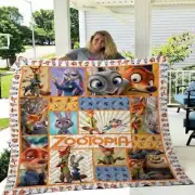 Zootopia Blanket, Zootopia Cartoon Movies Fleece, Sherpa Blanket