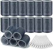 Large Hair Curlers Rollers, 12Pcs Big Hair Rollers Self Grip Holding Curlers with 12Pcs Stainless Steel Duckbill Clips for Long Medium Short Thick Fine Thin Hair Bangs Volume