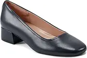 [Easy Spirit] Womens Jain Pump, Dark Blue Leather, 9.5 Wide