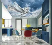 3D Unicorn A5511 Ceiling WallPaper Murals Wall Print Decal Deco AJ WALL Fay