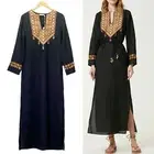 NWT Tory Burch Linen Dress Size Small Black Embroidered Maxi Caftan Boho Kaftan