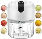 250ML Electric Garlic Chopper, Mini Portable Veggie Chopper, Garlic Grinder M...